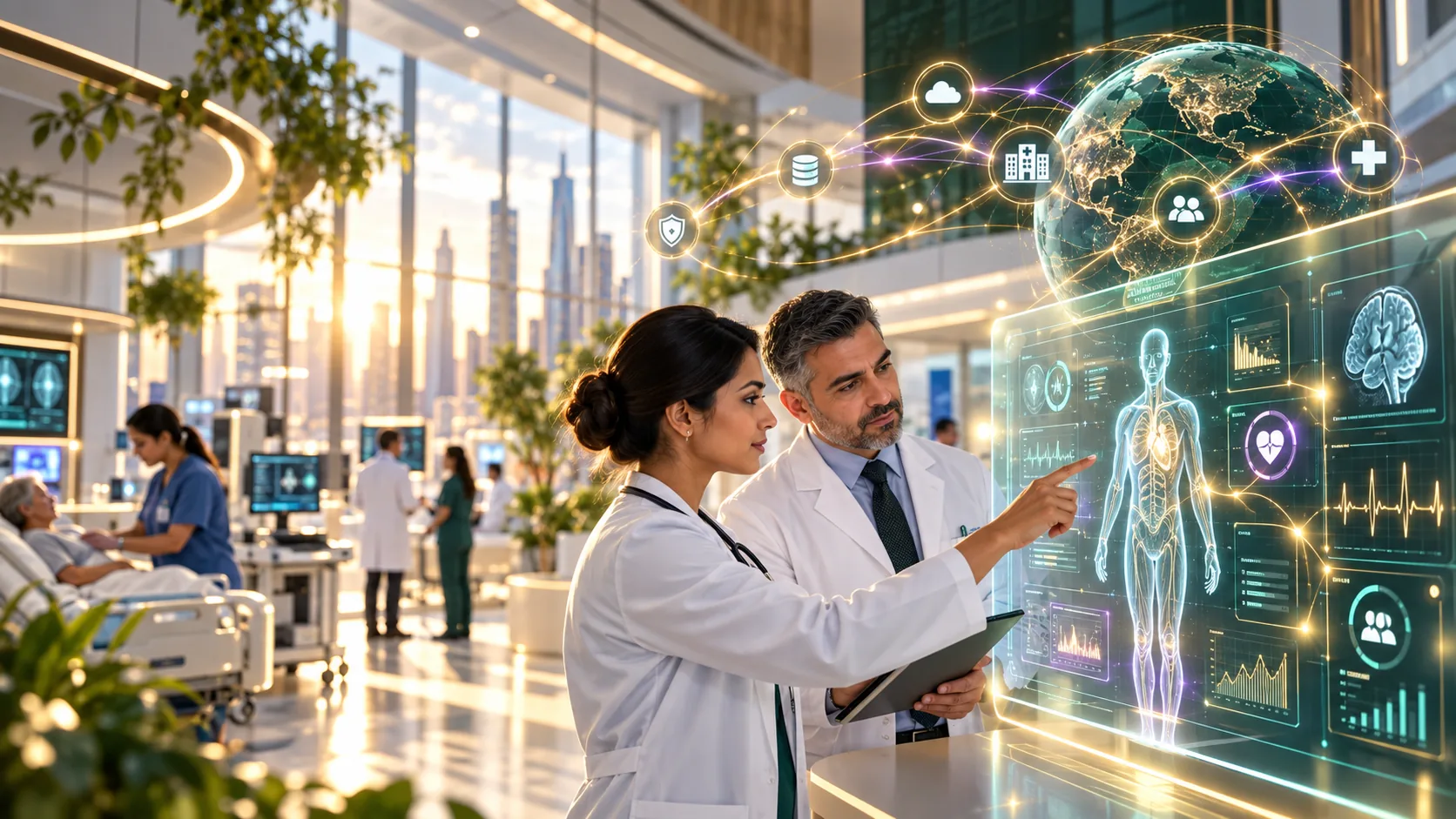 Connected healthcare AI and digital health environment
